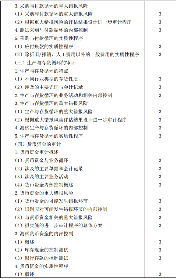 审计大纲